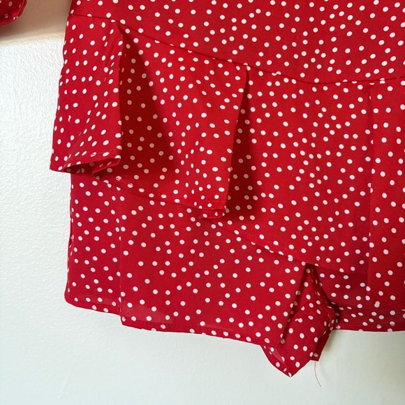 Hayden Red White Polka Dot Romper Size Small NWT - Picture 8 of 12